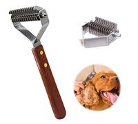 Coat King Rake Pet Undercoat Rake, 14 Teeth Professional Pet Dematting Comb Grooming Stripping Tool for Dogs and Cats (Small)