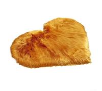 Coat Material Heart Shaped Rug Featuring Non Slip Backing, Suitable for Bedroom or Living Room Flooring, Adds Warmth and Security to Floor Space (Camel heart)
