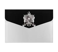 Coat of Arms Devil Demon Satan Printed Expanding File Organizer with 6 Pockets Portable Receipt Organizer for Home Office