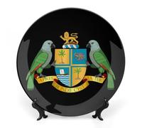 Coat of Arms Dominica Bone China Decorative Plates for Display Ceramic Ornament for Wall Decor Festival Wedding Gift