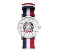 Coat of Arms Italian Wrist Watches for Men Women Casual Braided Strap Easy Reader for Work Workout