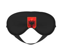 Coat of Arms of Albania 10 Coat of Arms of Albania Sleep Masks Adjustable Strap Soft Eye Mask for Women Men Travel Work Home