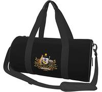 Coat of Arms of Australia Travel Luggage Duffel Bag Sports Rolling Foldable Duffel Bag, Black