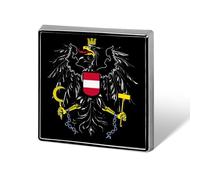 Coat of Arms of Austria Vienna Ea-gles Custom Lapel Pins Square Brooch Tie Suit Dress Accessories for Men Women Wedding Birthday