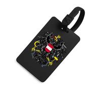 Coat of Arms of Austria Vienna Ea-gles Printed Luggage Tag with Privacy Name ID Label for Suitcase Baggage Bag Backpack Instrument