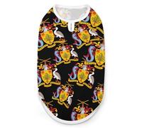 Coat of Arms of Barbados Dog Shirts Summer Pet Clothes Comfort T-Shirts Vest Sleeveless Tank Top for Cats Dogs S