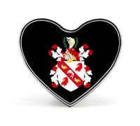 Coat of Arms of Benjamin Franklin Heart Brooch Pin Lapel Pins Tie Suit Dress Accessories Wedding Birthday for Men Women