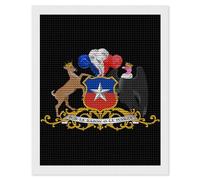 Coat of Arms of Chile Diamond DIY Painting Kits Round Full Drill Digital Art Craft for Home Office Wall Decor 16"x20"