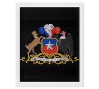 Coat of Arms of Chile Diamond DIY Painting Kits Square Full Drill Digital Art Craft for Home Office Wall Decor 16"x20"