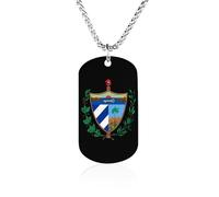 Coat of Arms of Cuba Funny Memorial Necklace Lightweight Printed Photo Necklaces Metal Tag Pendant