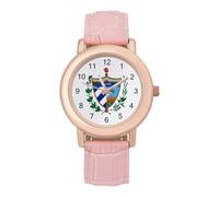 Coat of Arms of Cuba1 Funny Women's Wrist Watch with Leather Strap