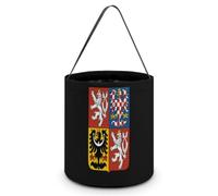 Coat of Arms of Czech Republic Candy Bucket Tote for Halloween | Basket for Easter Eggs with Handle Tricking Or Treating Gift