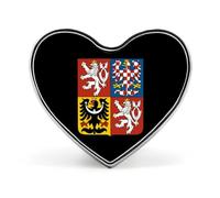 Coat of Arms of Czech Republic Cute Button Pins Heart Badge Cool Personalised Pattern Brooches for Bag Hat