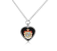 Coat of Arms of Denmark Urn Necklace for Ashes Pet Dog Cat Cremation Jewellery Alloy Memorial Keepsake Pendant