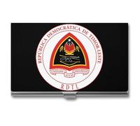Coat of Arms of East Timor Business Card Wallet Credit Card Holder Metal Square Small Pocket Purse