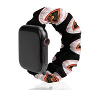 Coat of Arms of East Timor Elastic Scrunchie Watch Bands Bracelet Strap Compatible with IWatch Series 6 5 4 3 2 1 Black-style 38mm/40mm