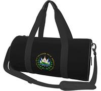 Coat of Arms of El Salvador Travel Luggage Duffel Bag Sports Rolling Foldable Duffel Bag, Black