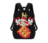 Coat of Arms of England Classic 17Inch Backpack Travel Daypack Laptop with Side Pockets for Men Women