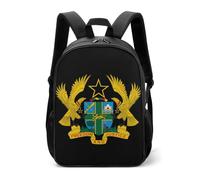 Coat of Arms of Ghana Casual Daypack Daily Backpacks Travel Shoulder Bag with Adjustable Straps for Women Men