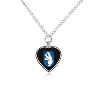 Coat of Arms of Greenland Ashes Necklace Dog Pet Urn Necklace Heart Cremation Jewelry with Fill Kit