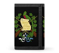 Coat of Arms of Guatemala Trifold Men's Wallets with 8 Card Slots & Key Hook Slim Travel Purse Money Clip