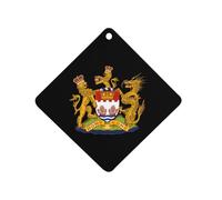 Coat of Arms of HongKong Hanging Car Air Fresheners 1Pcs Aromatherapy Tablets Automotive Fragrance Scented Card Decor Rhombus