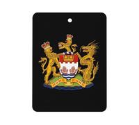 Coat of Arms of HongKong Hanging Car Air Fresheners 1Pcs Aromatherapy Tablets Automotive Fragrance Scented Card Decor Square