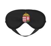 Coat of Arms of Hungary 4 Coat of Arms of Hungary Sleep Masks Adjustable Strap Soft Eye Mask for Women Men Travel Work Home