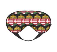 Coat of Arms of Hungary 5 Coat of Arms of Hungary Sleep Masks Adjustable Strap Soft Eye Mask for Women Men Travel Work Home