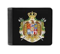 Coat of Arms of Kingdom of Italy Bi-fold Men's Wallets with 6 Card Slots Slim Travel Purse Leather Money Clip