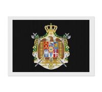 Coat of Arms of Kingdom of Italy Diamond DIY Painting Kits Horizontal Round Full Drill Digital Art Craft for Home Office Wall Decor 8"x12"