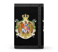 Coat of Arms of Kingdom of Italy Trifold Men's Wallets with 8 Card Slots & Key Hook Slim Travel Purse Money Clip