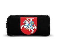 Coat of Arms of Lithuania Pen Toiletry Bag Pencil Case Box Makeup Pouch Travel Cosmetic Organizer Purse