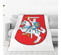 Coat of arms of Lithuania Throw Blanket Lithuania Emblem Flannel Blankets for Lithuanian Couch Bed Sofa 50"x40"
