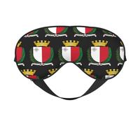 Coat of Arms of Malta 9 Coat of Arms of Malta Sleep Masks Adjustable Strap Soft Eye Mask for Women Men Travel Work Home