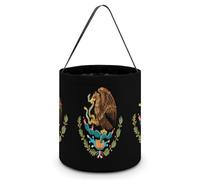 Coat of Arms of Mexico Halloween Tricking Or Treating Bag Funny Candy Bucket Tote Gift Wrap Bags
