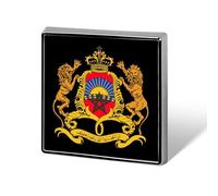 Coat of Arms of Morocco Custom Lapel Pins Square Brooch Tie Suit Dress Accessories for Men Women Wedding Birthday