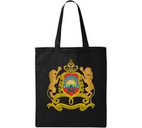 Coat Of Arms Of Morocco Natural Ecological Cotton Tote Bag Black