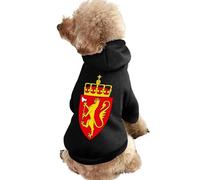 Coat of Arms of Norway Pet Suit with Hat Soft Dog Hoodies Breathable Cat Dogs Sweatshirts Outfit S