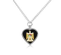 Coat of Arms of Palestine Urn Necklace for Ashes Pet Dog Cat Cremation Jewellery Alloy Memorial Keepsake Pendant