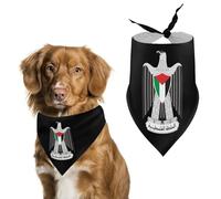Coat of Arms of Palestinian Bandanas for Dogs Triangle Pet Bibs Washable Dog/Cat Scarf Pets Accessories