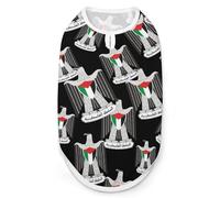 Coat of Arms of Palestinian Dog Shirts Summer Pet Clothes Comfort T-Shirts Vest Sleeveless Tank Top for Cats Dogs M