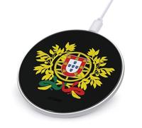 Coat of Arms of Portugal Funny Cell Phone Wireless Charger 10W Fast Charging Pad for Home Office