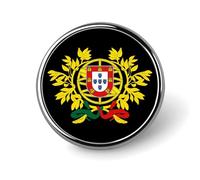 Coat of Arms of Portugal Round Brooches Colorful Fashion Button Pins Badge for Backpacks Shirts Scarf