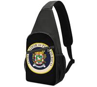 Coat of Arms of Puerto Rico Crossbody Backpack Shoulder Bag Lightweight One Strap Sling Bag Travel Hiking Daypack