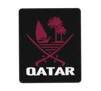 Coat Of Arms Of Qatar Qatari Emblem Mouse Pad Portable Mouse Mat Washable Desk Mat For Travel Gaming Studying 25X30Cm