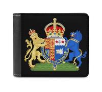 Coat of Arms of Queen Camilla Slim Wallet Bifold Credit Card Holder Case PU Pouch Purse for Men Women