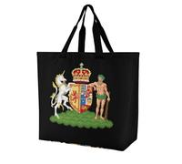 Coat of Arms of Queen Scotland Novelty Women's Shoulder Tote Bag Shopping Bags Reusable Lightweight Grocery Handbags Travel Storage Pouch