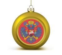 Coat of Arms of Russia Christmas Balls for Tree Decoration PC Baubles Hanging Ornaments Festive Decor 4PCS
