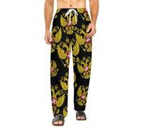 Coat of Arms of Russia Eagle Print Pajama Pants Soft Lounge Bottoms Sleepwear for Men Women